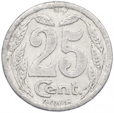25 сантимов 1921 года Франция — город Эвре (Нотгельд)