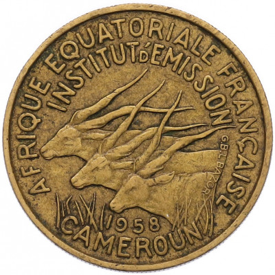 25 франков 1958 года Французская Экваториальная Африка (Камерун)