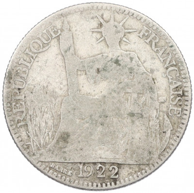 10 центов 1922 года Французский Индокитай