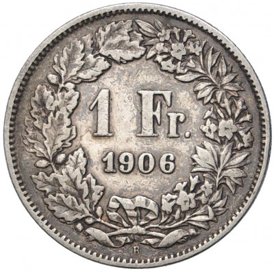 1 франк 1906 года Швейцария