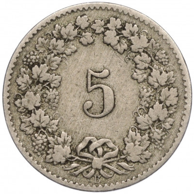 5 раппенов 1879 года Швейцария