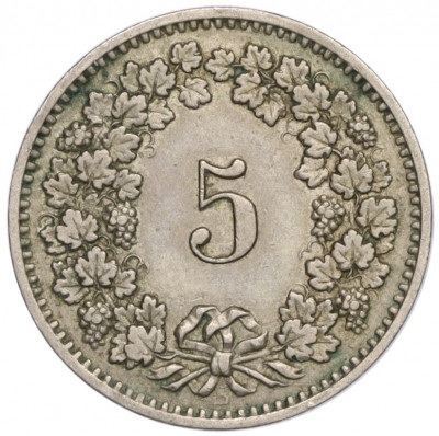 5 раппенов 1884 года Швейцария