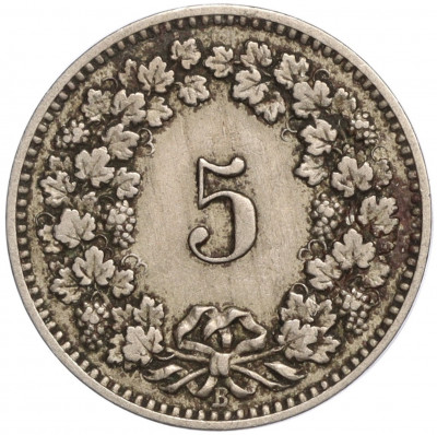 5 раппенов 1885 года Швейцария