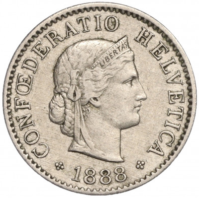 5 раппенов 1888 года Швейцария