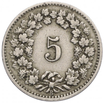 5 раппенов 1898 года Швейцария