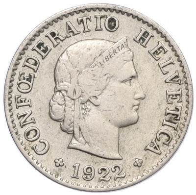 5 раппенов 1922 года Швейцария