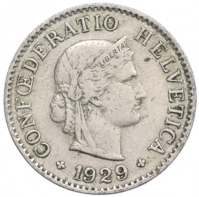 5 раппенов 1929 года Швейцария