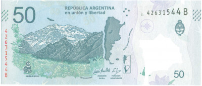 50 песо 2018 года Аргентина