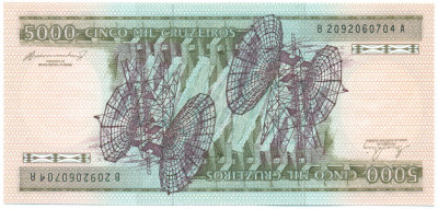 5000 крузейро 1984 года Бразилия