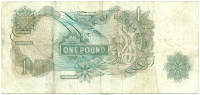 1 фунт 1960 года Великобритания (Банк Англии)