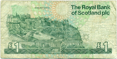 1 фунт стерлингов 1989 года Великобритания (Банк Шотландии)