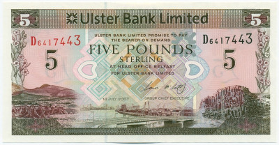 5 фунтов 2007 года Великобритания (Северная Ирландия)