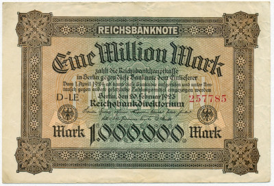 1 миллион марок 1923 года Германия
