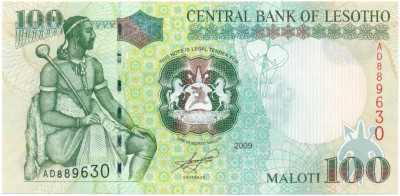 100 малоти 2009 года Лесото