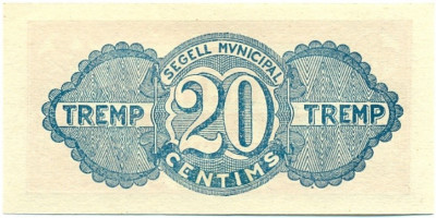 20 сентимо 1937 года Тремп (Гражданская Война в Испании)