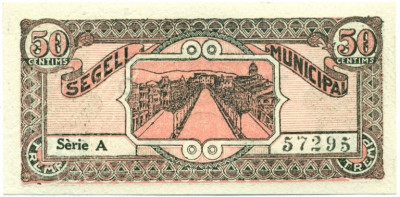 50 сентимо 1937 года Тремп (Гражданская Война в Испании)