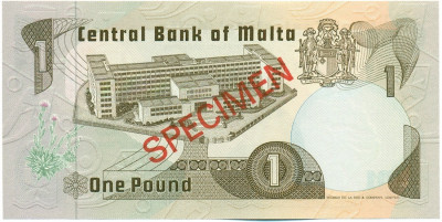 1 фунт (лира) 1967 года Мальта (ОБРАЗЕЦ)