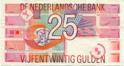 25 гульденов 1989 года Нидерланды
