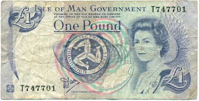1 фунт 1990 года Остров Мэн