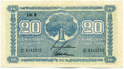 20 марок 1945 года Финляндия