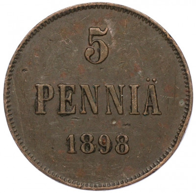 5 пенни 1898 года Русская Финляндия