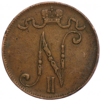 5 пенни 1908 года Русская Финляндия