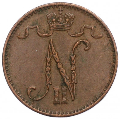 1 пенни 1908 года Русская Финляндия