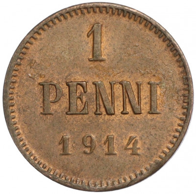 1 пенни 1914 года Русская Финляндия