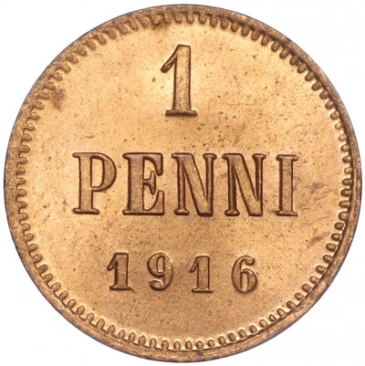 1 пенни 1916 года Русская Финляндия