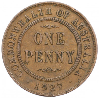 1 пенни 1927 года Австралия
