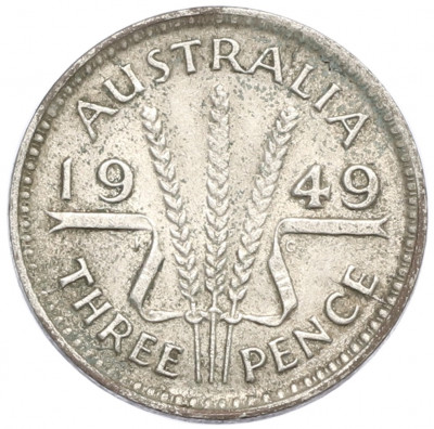 3 пенса 1949 года Австралия