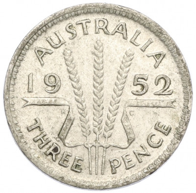 3 пенса 1952 года Австралия