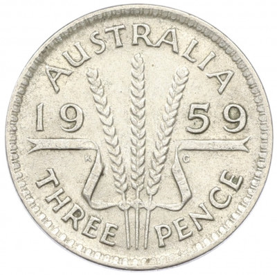 3 пенса 1959 года Австралия