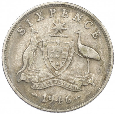 6 пенсов 1946 года Австралия