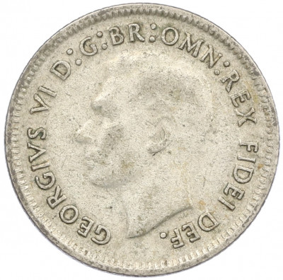 6 пенсов 1950 года Австралия