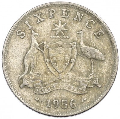 6 пенсов 1956 года Австралия