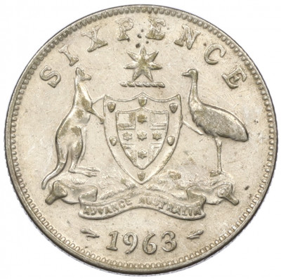 6 пенсов 1963 года Австралия