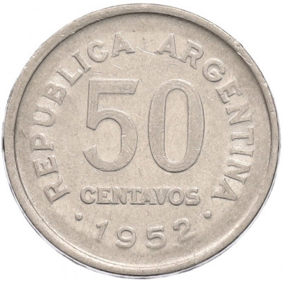 50 сентаво 1952 года Аргентина