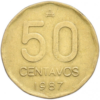 50 сентаво 1987 года Аргентина