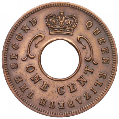 1 цент 1957 года Британская Восточная Африка