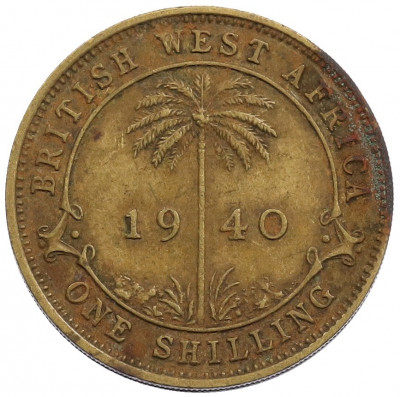 1 шиллинг 1940 года Британская Западная Африка