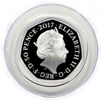 50 пенсов 2017 года Великобритания «150 лет со дня рождения Беатрис Поттер — Джереми Фишер»