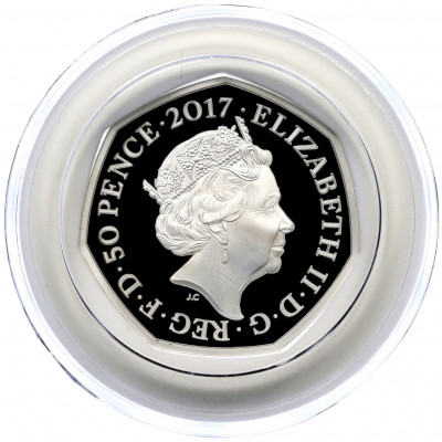 50 пенсов 2017 года Великобритания «150 лет со дня рождения Беатрис Поттер — Кролик Питер»
