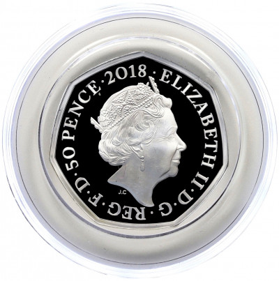50 пенсов 2018 года Великобритания «150 лет со дня рождения Беатрис Поттер — Глостерский портной»