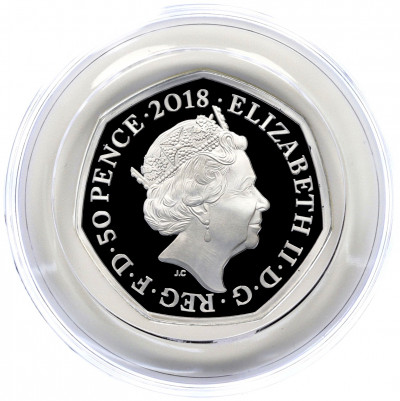50 пенсов 2018 года Великобритания «150 лет со дня рождения Беатрис Поттер — Миссис Мыштон»