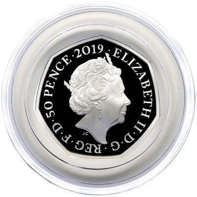 50 пенсов 2019 года Великобритания «150 лет со дня рождения Беатрис Поттер — Кролик Питер»