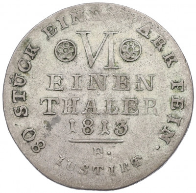 1/6 талера 1813 года Вестфалия