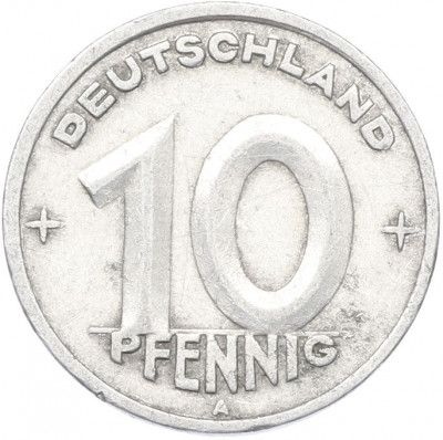10 пфеннигов 1949 года Восточная Германия (ГДР)