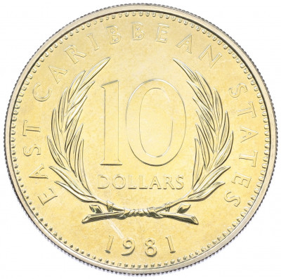10 долларов 1981 года Восточные Карибы «ФАО — Всемирный день продовольствия»