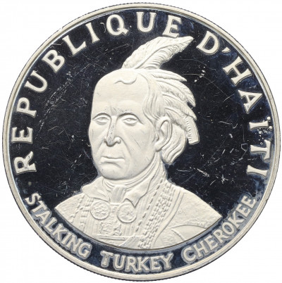 10 гурдов 1971 года Гаити «Вожди Сиу — Stalking Turkey Cherokee»